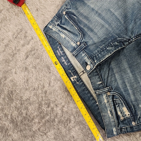 7 For All Mankind Light Blue "Rickie" Distressed Boyfriend Jeans Size 30! - Picture 12 of 15